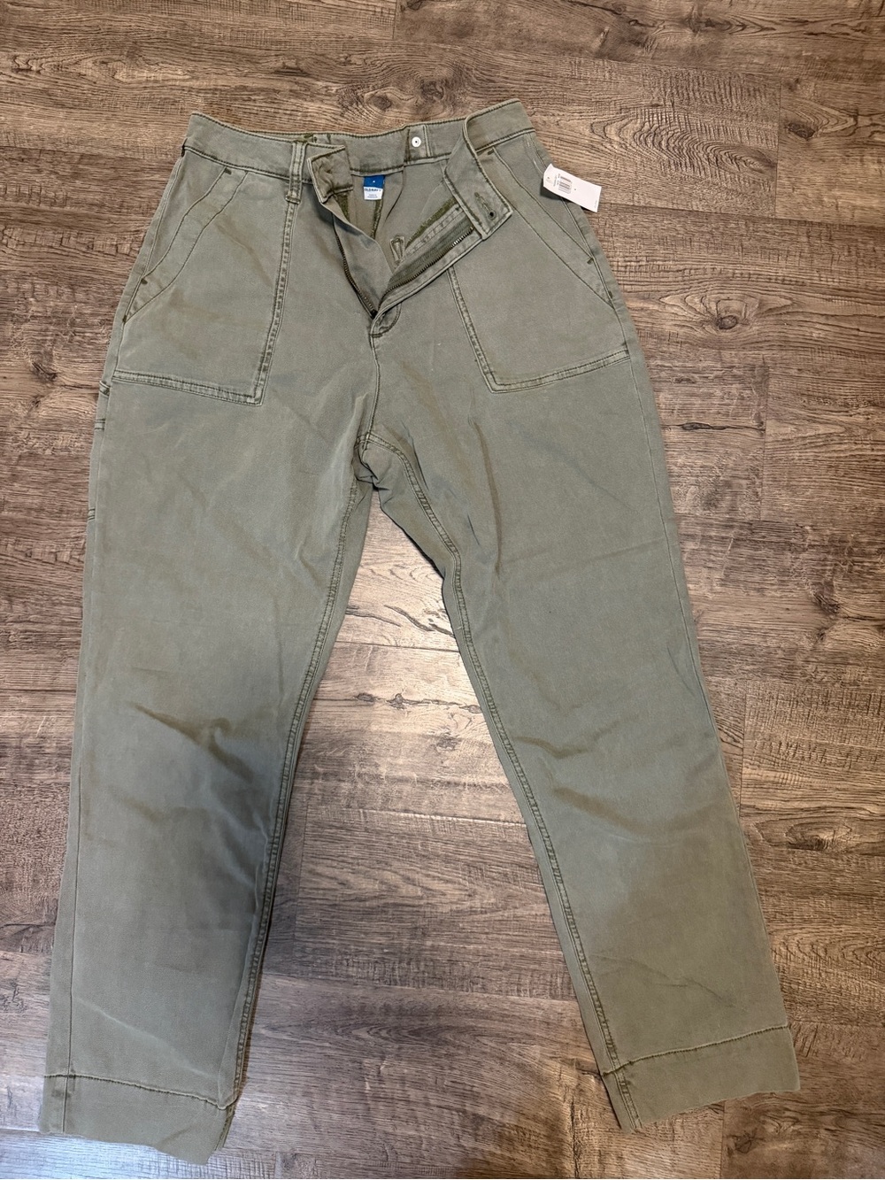 Old Navy Women's Olive Green Cargo Trousers